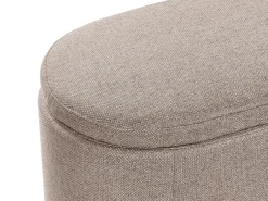 Polstret bænk med opbevaring HAYWARD 98 cm 44 cm Beige