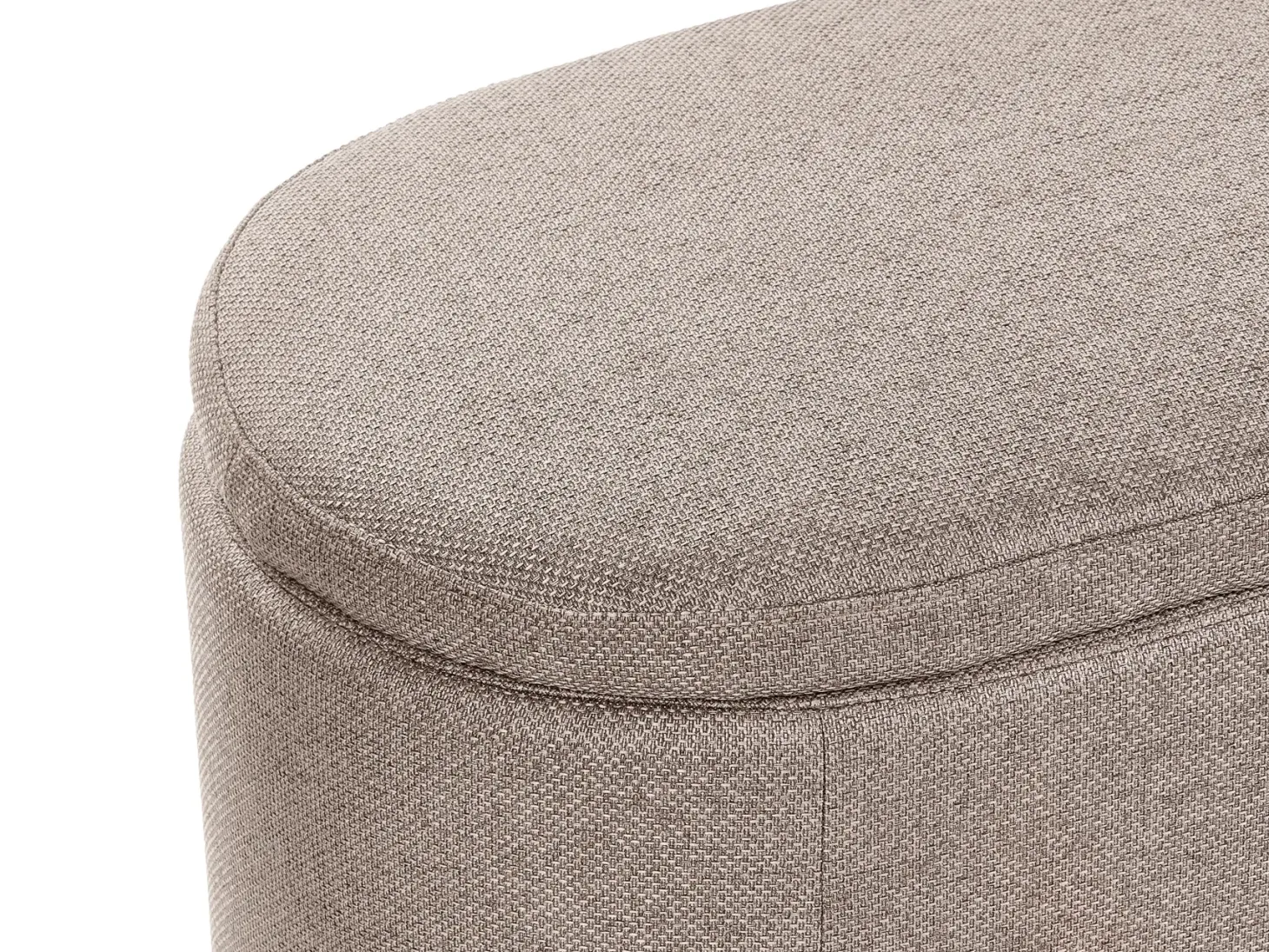 Polstret bænk med opbevaring HAYWARD 98 cm 44 cm Beige