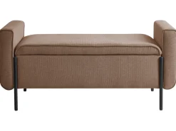 Polstret bænk med opbevaring LEWES Brun
