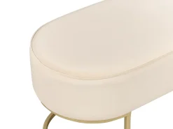 Polstret bænk MILRY Velour Lys Beige