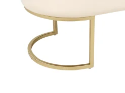 Polstret bænk MILRY Velour Lys Beige