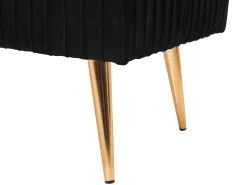 Polstret bænk PATERSON Velour Sort