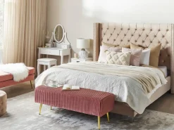Polstret bænk PATERSON Velour Lyserød