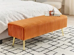 Polstret bænk PATERSON Velour Orange