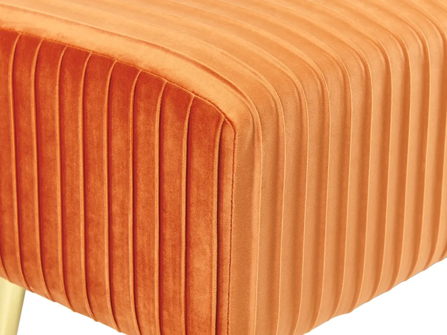 Polstret bænk PATERSON Velour Orange