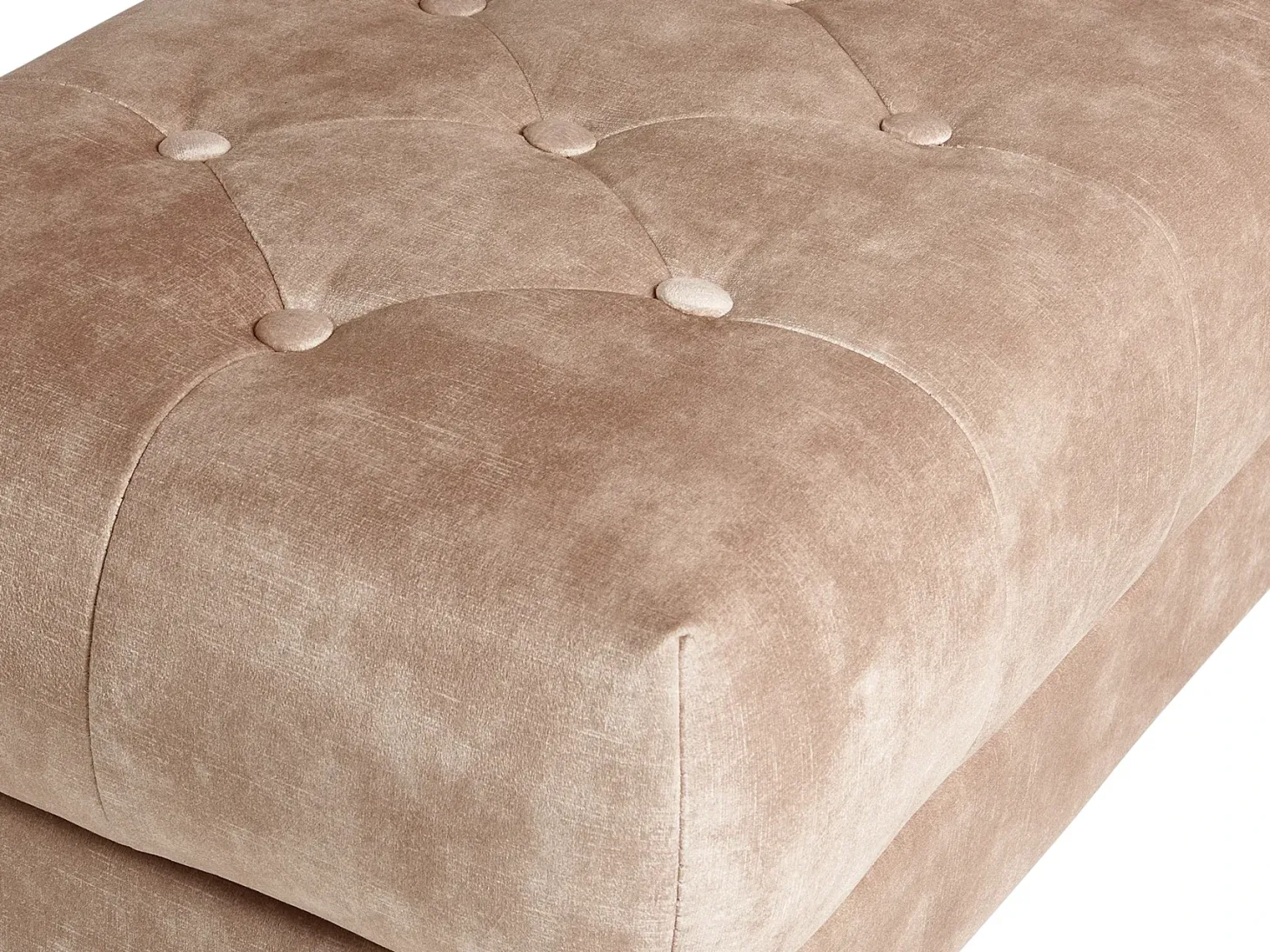 Polstret bænk ROSEVILLE Velour Brungrå
