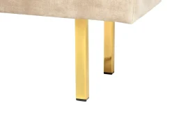 Polstret bænk ROSEVILLE Velour Beige