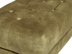 Polstret bænk ROSEVILLE Velour Olivengrøn