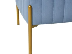 Polstret bænk UTAH Velour Blå