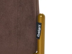 Polstret bænk UTAH Velour Mørkebrun