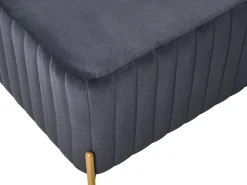 Polstret bænk UTAH Velour Sort