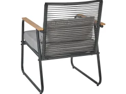 POMONTE 4 personers Loungesæt med bord Sort Metal