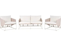 PONTE 4 personers havesofasæt Lys Beige Metal