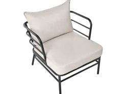 PONZONE 5 personers havesofasæt Lys Beige Metal