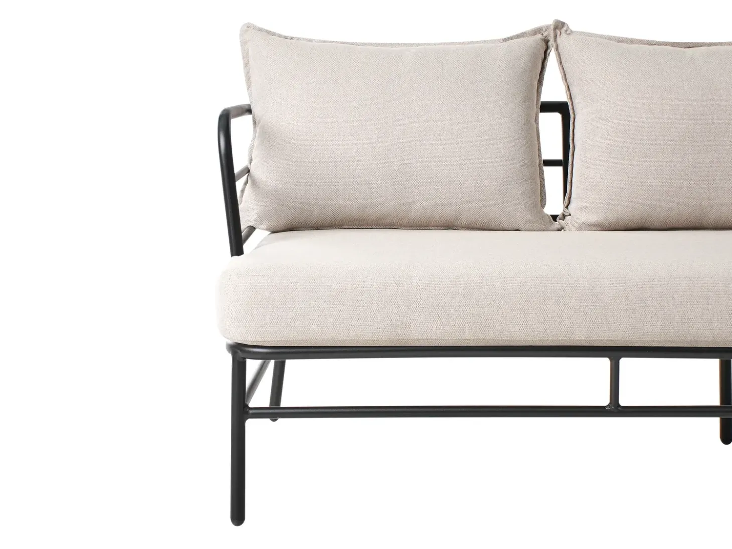 PONZONE 5 personers havesofasæt Lys Beige Metal