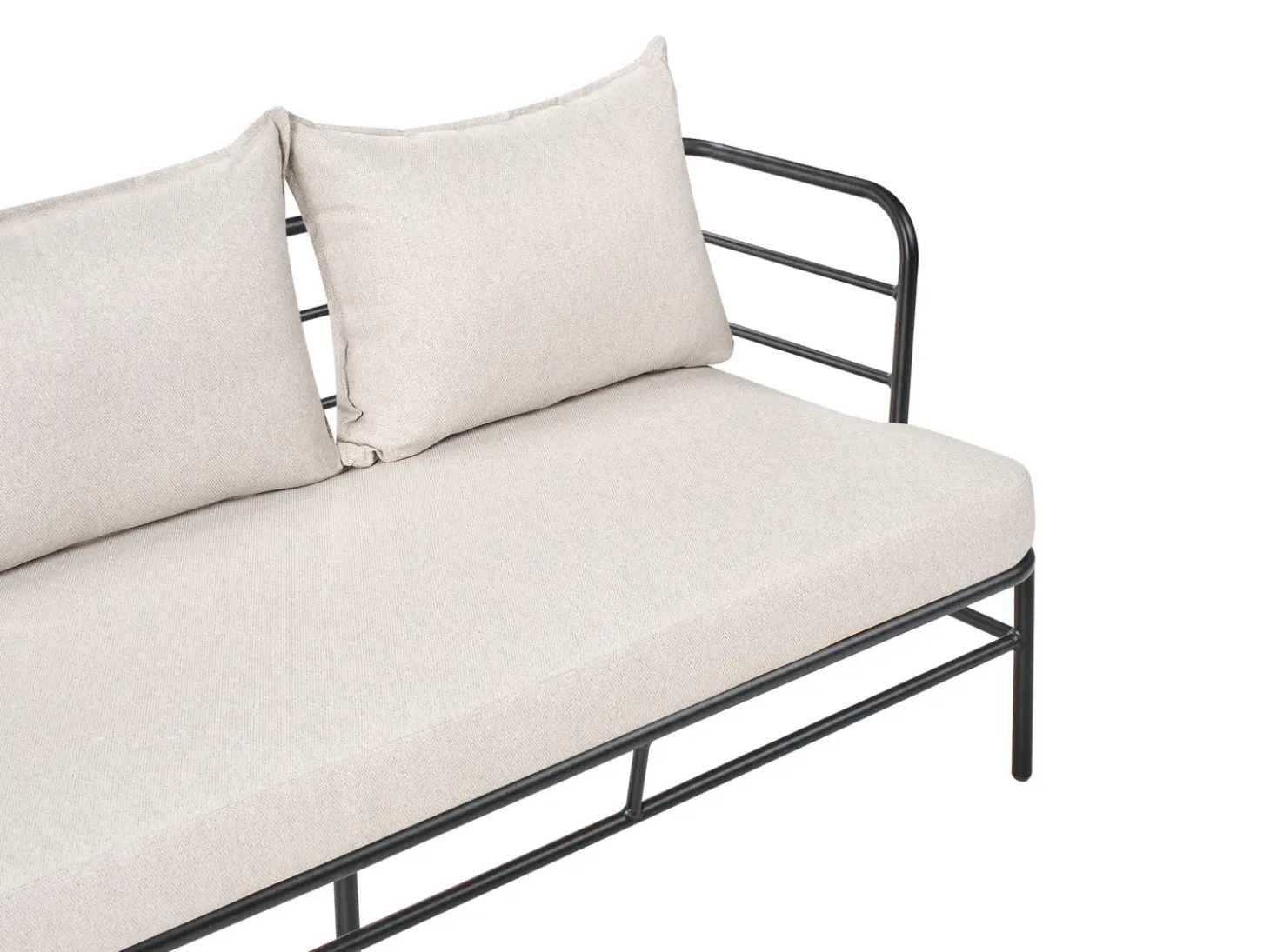 PONZONE 5 personers havesofasæt Lys Beige Metal