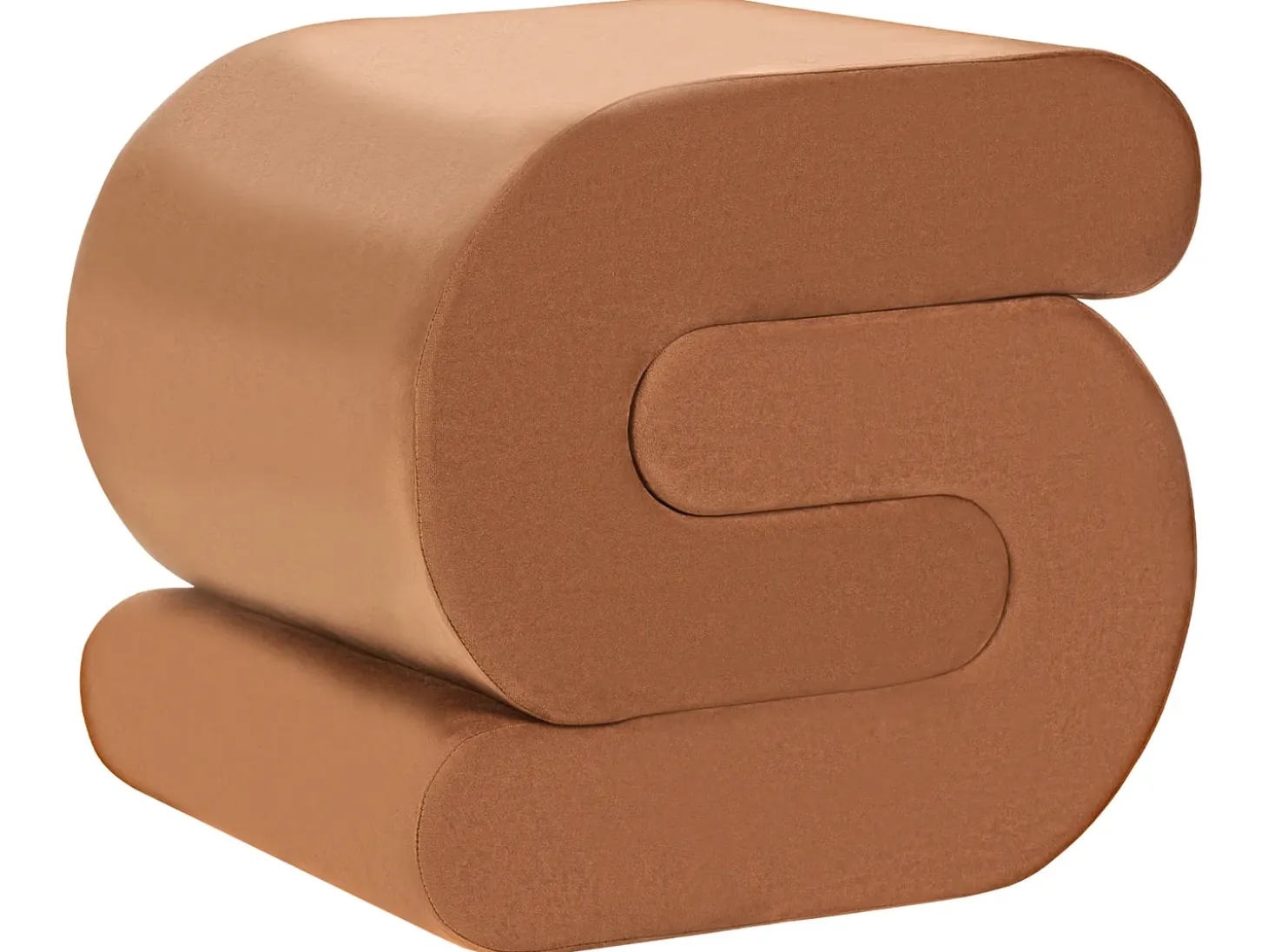 Puf ARCADIA Velour Guldbrun