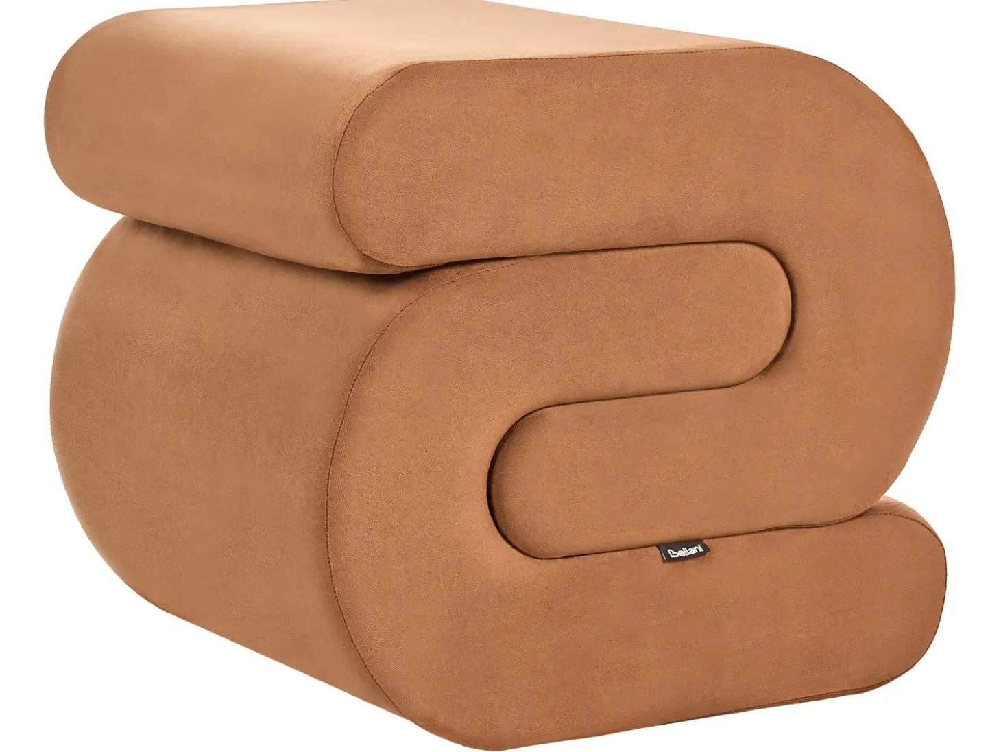 Puf ARCADIA Velour Guldbrun