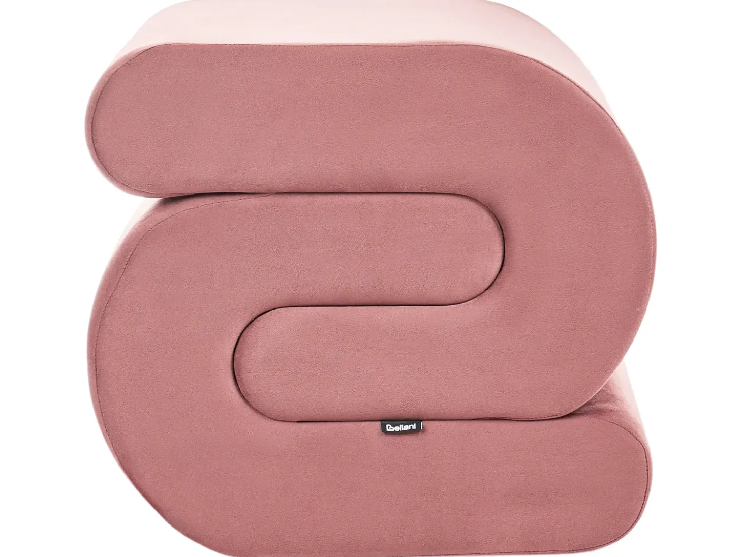 Puf ARCADIA Velour Lyserød
