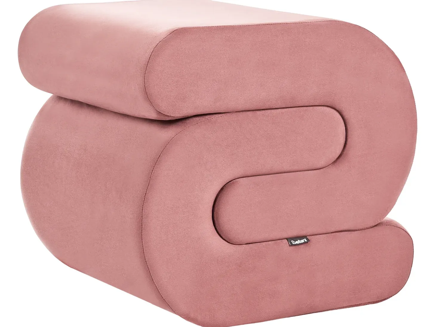 Puf ARCADIA Velour Lyserød