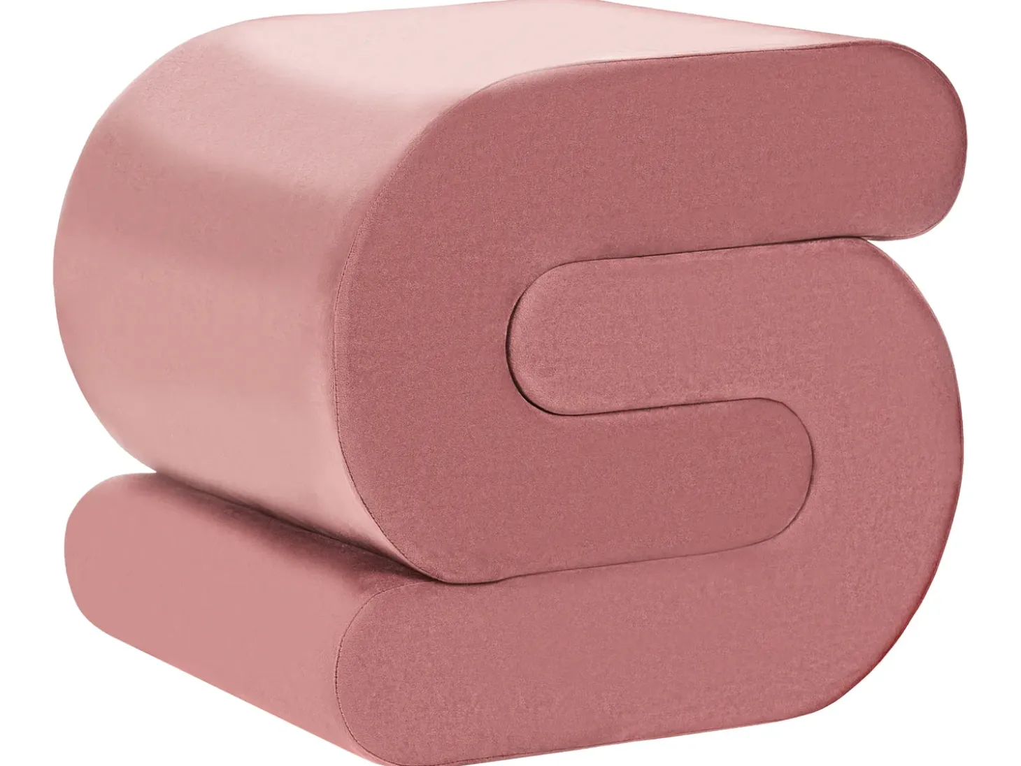 Puf ARCADIA Velour Lyserød