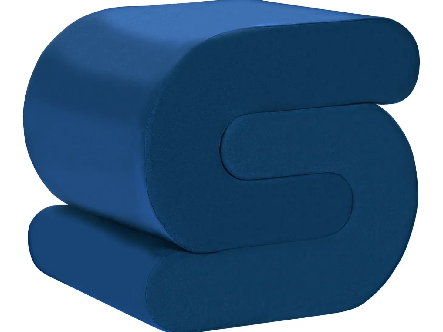 Puf ARCADIA Velour Navy Blå