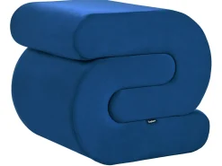 Puf ARCADIA Velour Navy Blå