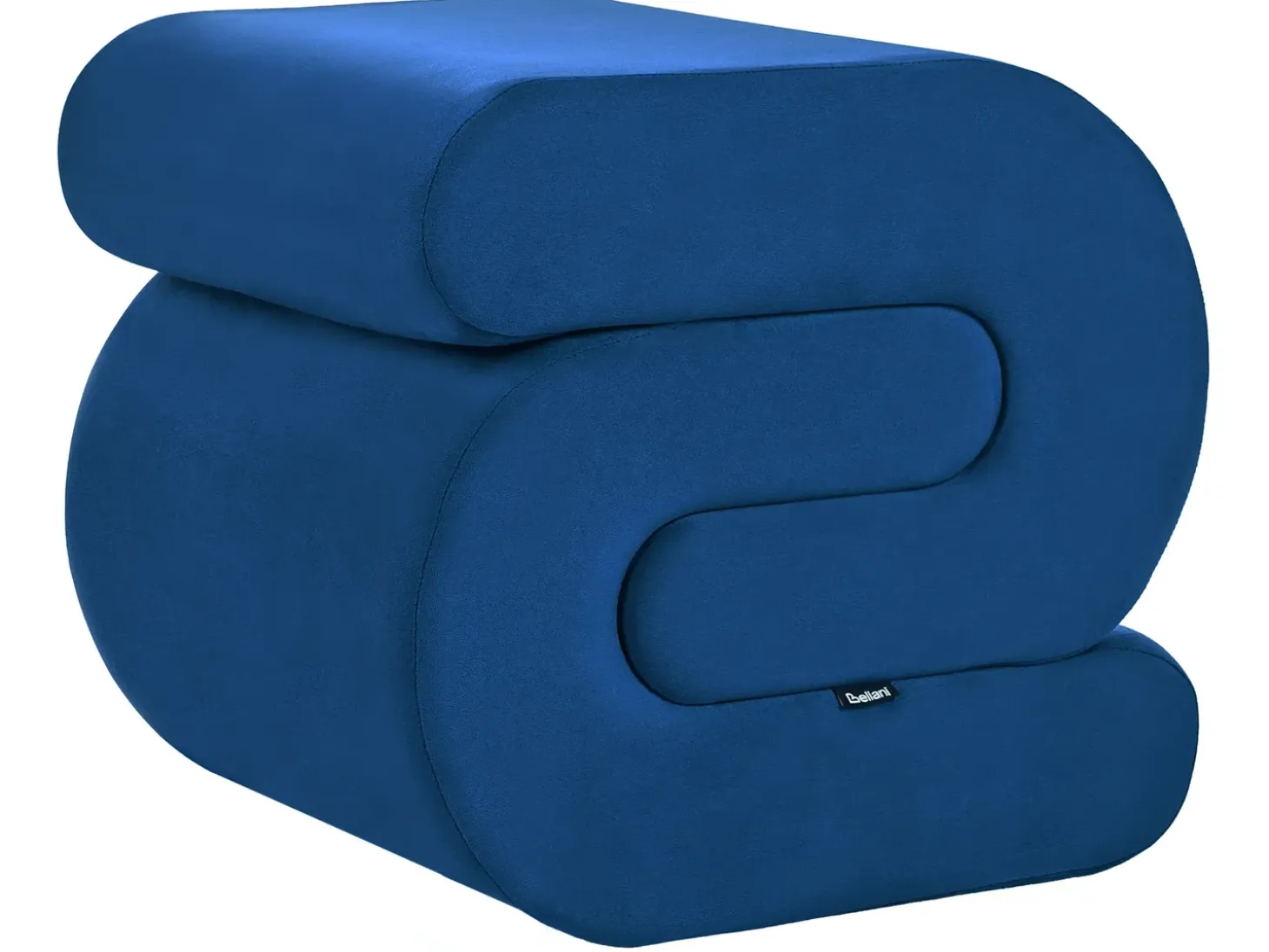 Puf ARCADIA Velour Navy Blå
