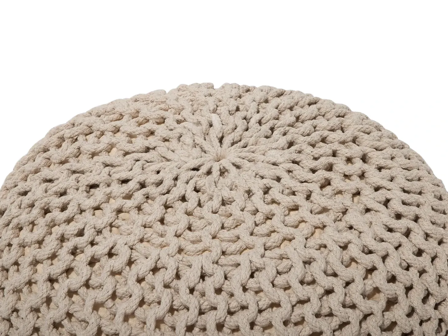 Puf CONRAD Bomuld Lys Beige