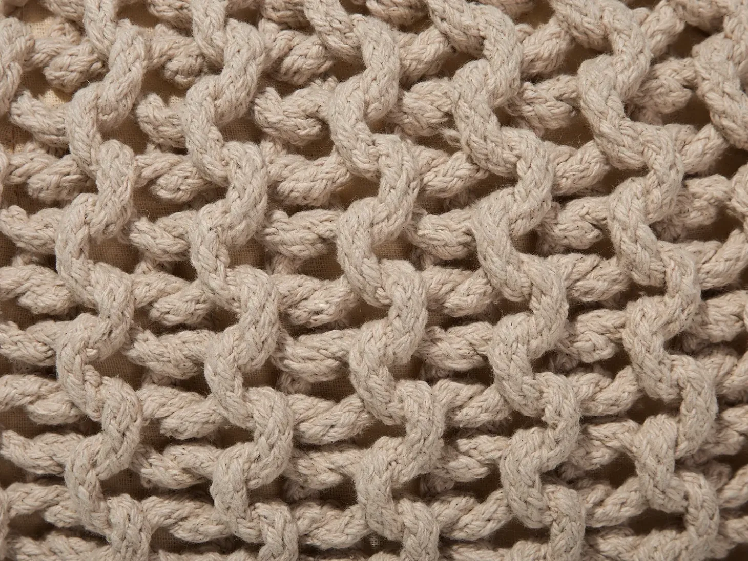 Puf CONRAD Bomuld Lys Beige