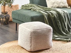 Puf DAMAN Bomuld Lys Beige