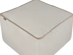 Puf DAREYN Velour Lys Beige