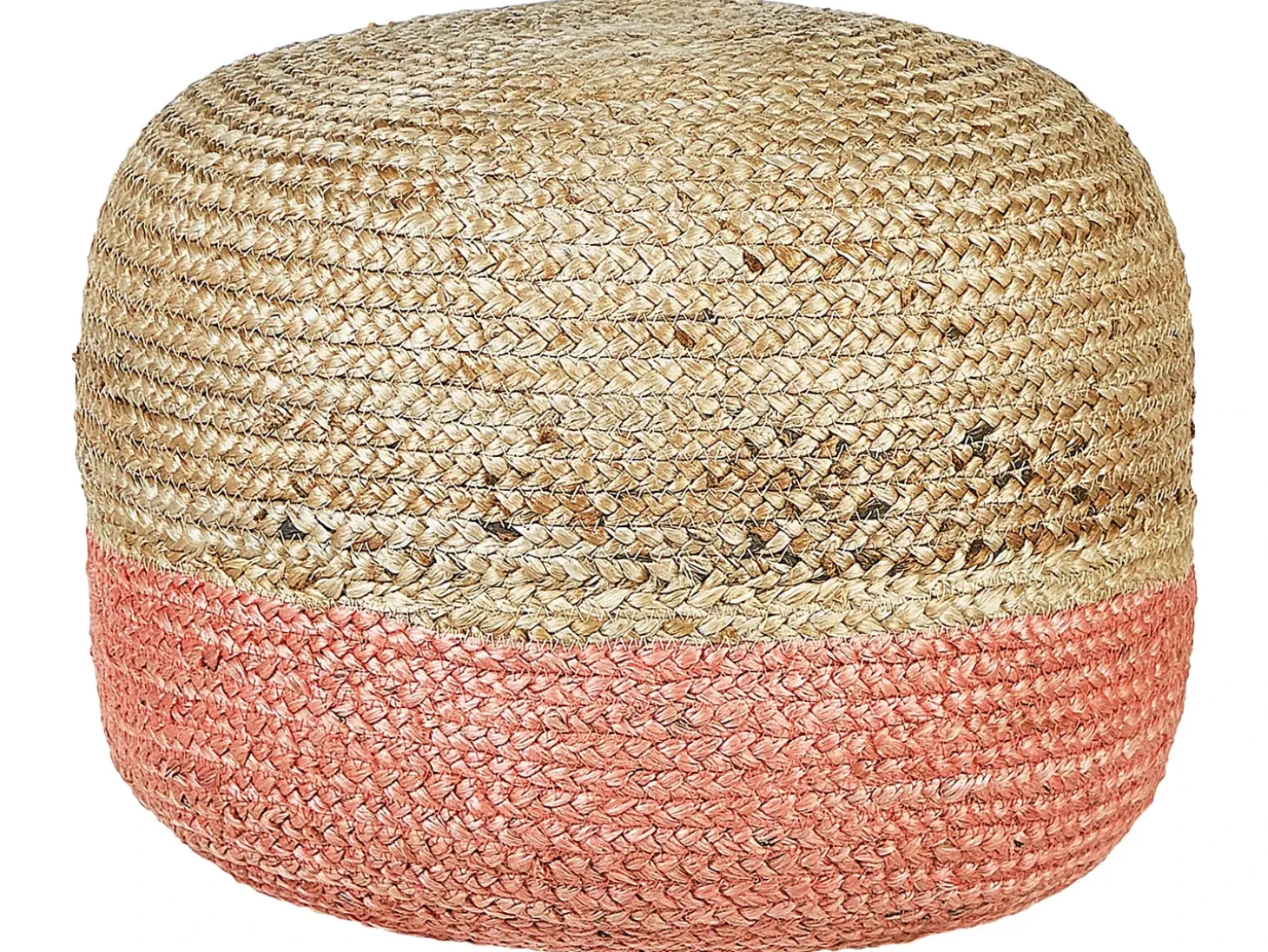 Puf DUKI Jute Lyserød