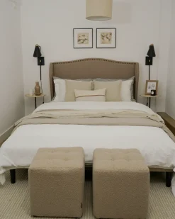Puf KANSAS Boucle Beige