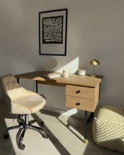 Puf KINGRI Bomuld Lys Beige