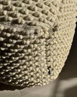 Puf KINGRI Bomuld Lys Beige