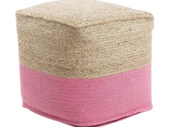 Puf KIRAMA Jute Lyserød