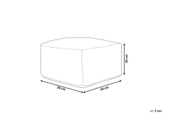 Puf LONGMONT Bomuld Sort/hvid