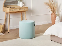Puf LOVETT Velour Mintgrøn