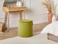 Puf LOVETT Velour Olivengrøn