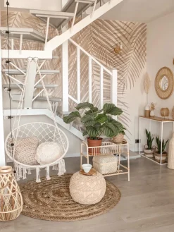 Puf Macramé KAYSERI Bomuld Beige