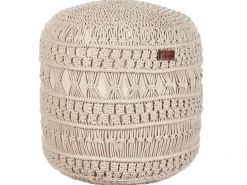 Puf Macramé THAKOT Bomuld Beige