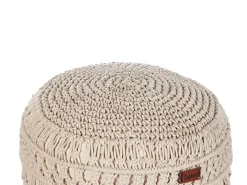 Puf Macramé THAKOT Bomuld Beige