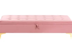 Puf med opbevaring ABERDEEN Velour Lyserød