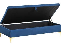 Puf med opbevaring ABERDEEN Velour Navy Blå