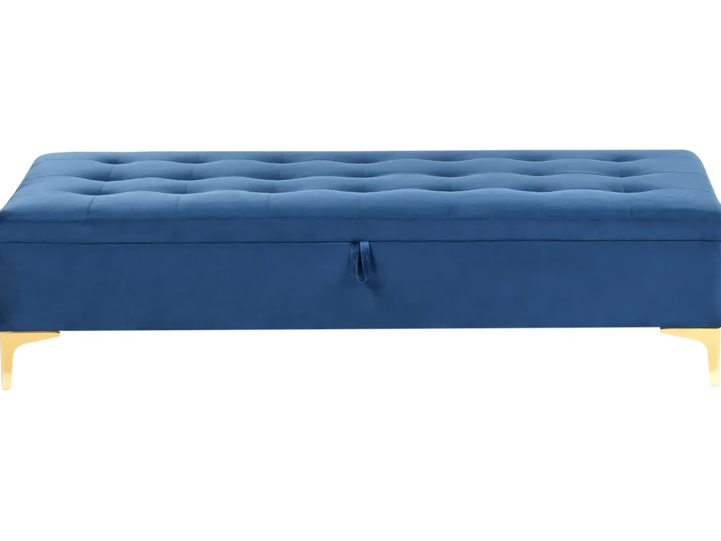 Puf med opbevaring ABERDEEN Velour Navy Blå