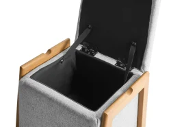 Puf med opbevaring EDLAND 45 cm 43 cm Lysegrå
