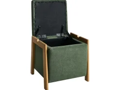 Puf med opbevaring EDLAND 45 cm 43 cm Grøn