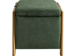 Puf med opbevaring EDLAND 45 cm 43 cm Grøn