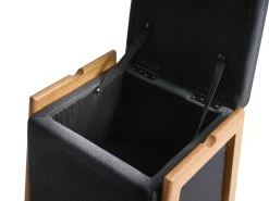 Puf med opbevaring EDLAND 45 cm 43 cm Sort